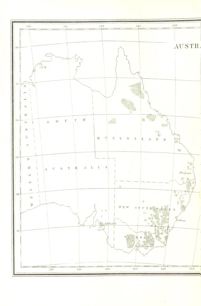 An illustration from Gold: its occurrence and extraction. Embracing the geographical and geological distribution ... of gold-bearing rocks; ... a bibliography of the subject; and a glossary of English and foreign technical terms ... With ... maps, etc, 1882, leaf 524