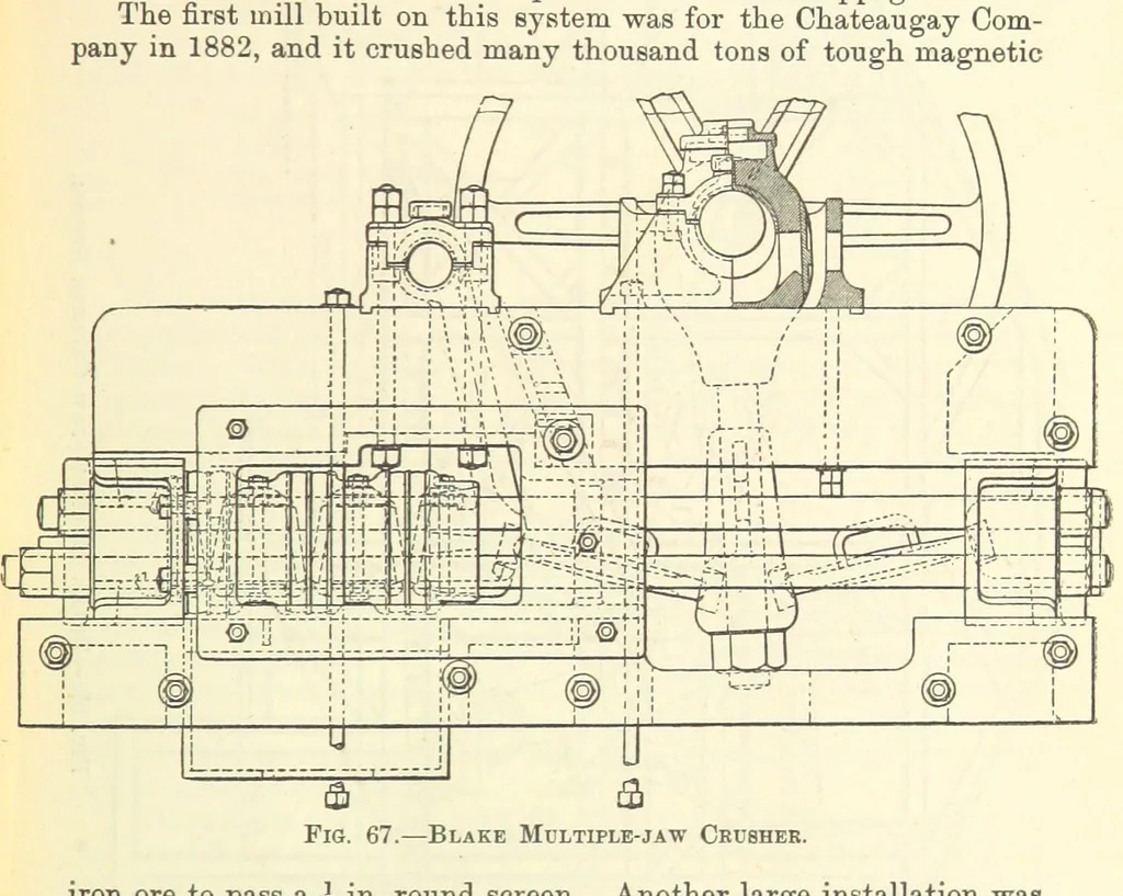 An illustration from Economic Mining. A practical handbook for the miner, the metallurgist, and the merchant, 1895, leaf 145
