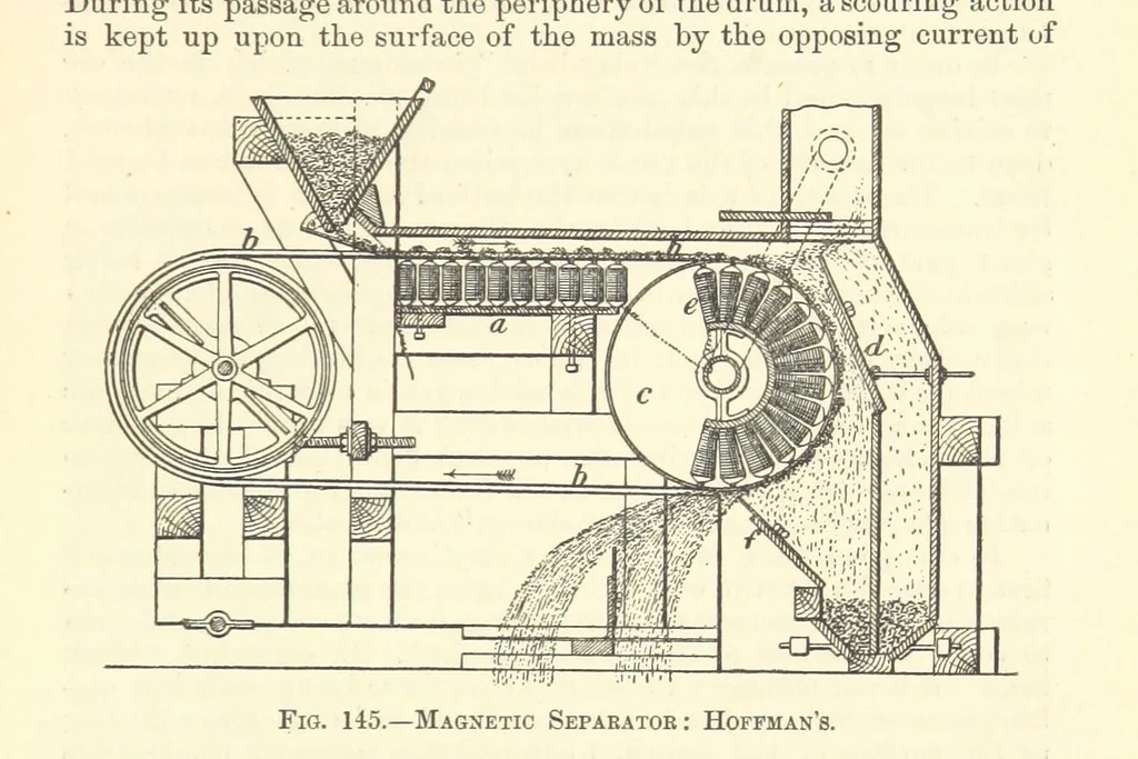 An illustration from Economic Mining. A practical handbook for the miner, the metallurgist, and the merchant, 1895, leaf 527