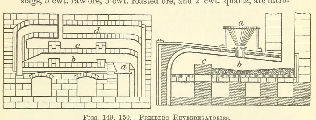 An illustration from Economic Mining. A practical handbook for the miner, the metallurgist, and the merchant, 1895, leaf 553