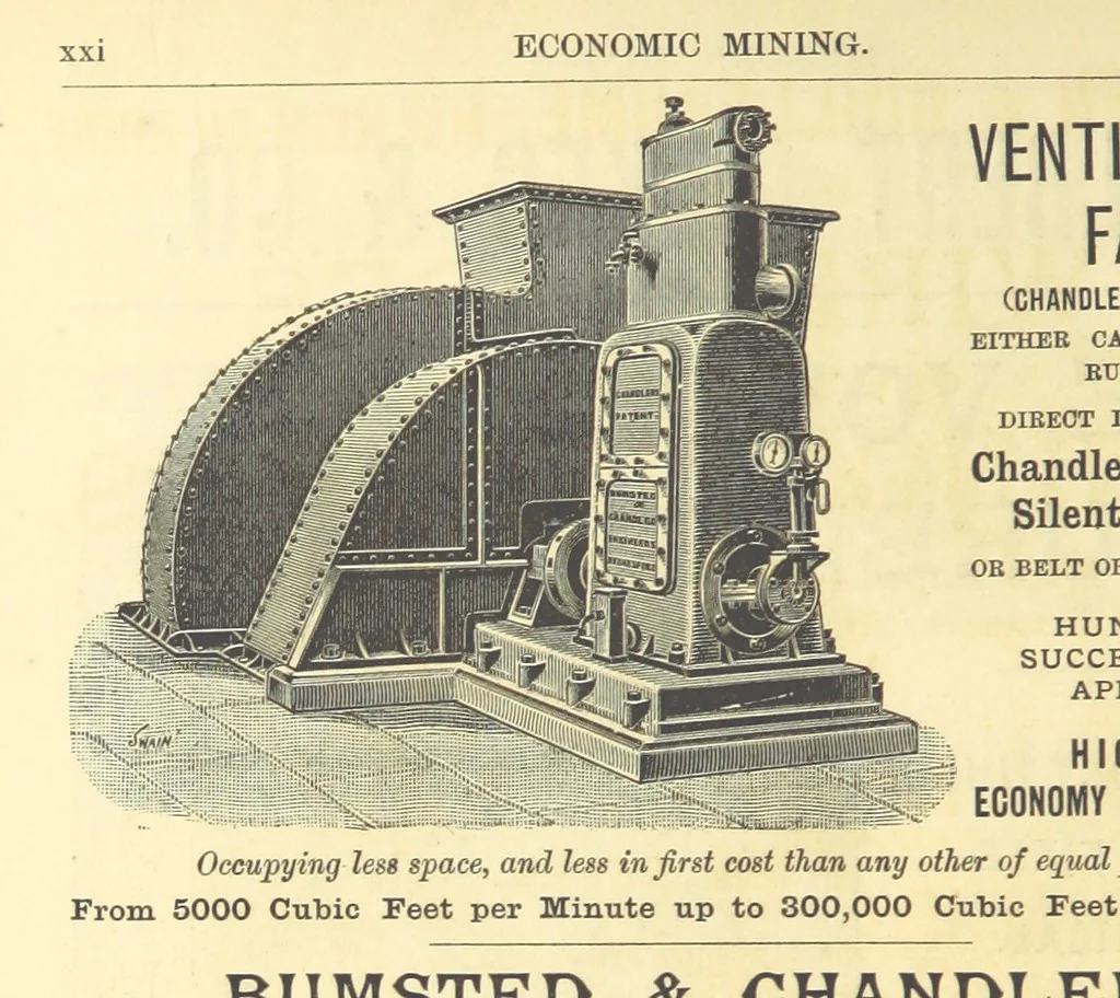 An illustration from Economic Mining. A practical handbook for the miner, the metallurgist, and the merchant, 1895, leaf 700