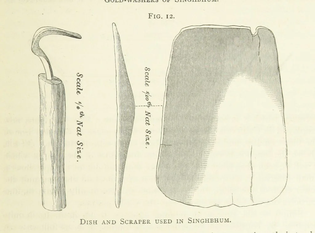 An illustration from Practical Gold-Mining: a comprehensive treatise on ... gold-bearing gravels, rocks and ores, and the methods by which the gold is extracted ... With ... plates, etc. [With a bibliography, 1889, leaf 191