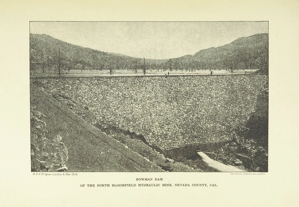 An illustration from Practical Gold-Mining: a comprehensive treatise on ... gold-bearing gravels, rocks and ores, and the methods by which the gold is extracted ... With ... plates, etc. [With a bibliography, 1889, leaf 351