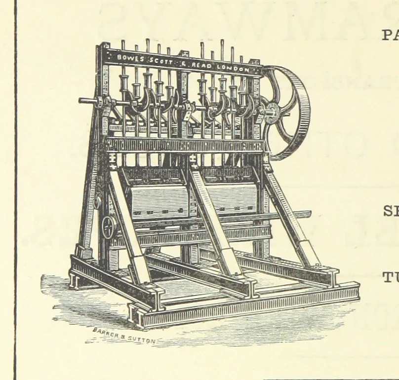 An illustration from Practical Gold-Mining: a comprehensive treatise on ... gold-bearing gravels, rocks and ores, and the methods by which the gold is extracted ... With ... plates, etc. [With a bibliography, 1889, leaf 838