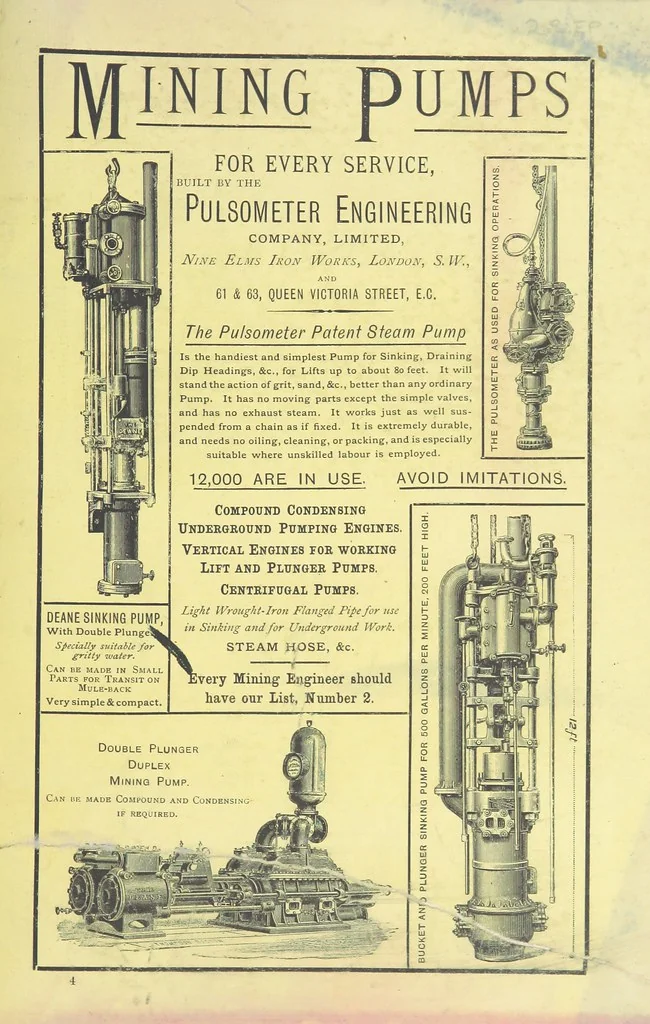 An illustration from Practical Gold-Mining: a comprehensive treatise on ... gold-bearing gravels, rocks and ores, and the methods by which the gold is extracted ... With ... plates, etc. [With a bibliography, 1889, leaf 853