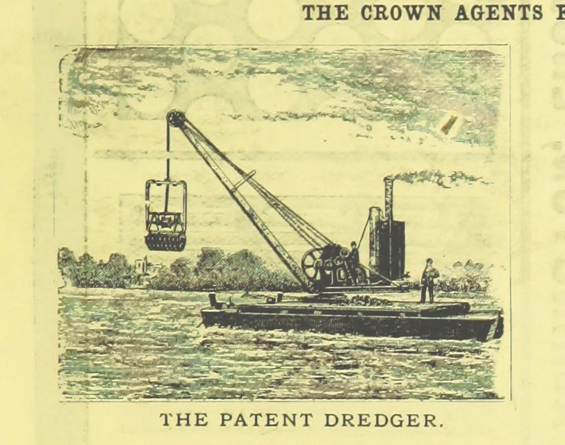 An illustration from Practical Gold-Mining: a comprehensive treatise on ... gold-bearing gravels, rocks and ores, and the methods by which the gold is extracted ... With ... plates, etc. [With a bibliography, 1889, leaf 9