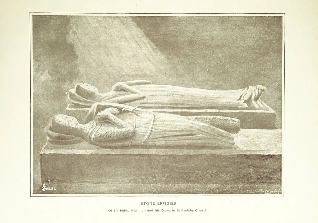 An illustration from Scrivelsby, the home of the Champions [i.e. the Dymokes, hereditary King's Champions]. With some account of the Marmion and Dymoke families. Illustrated, 1893, leaf 73