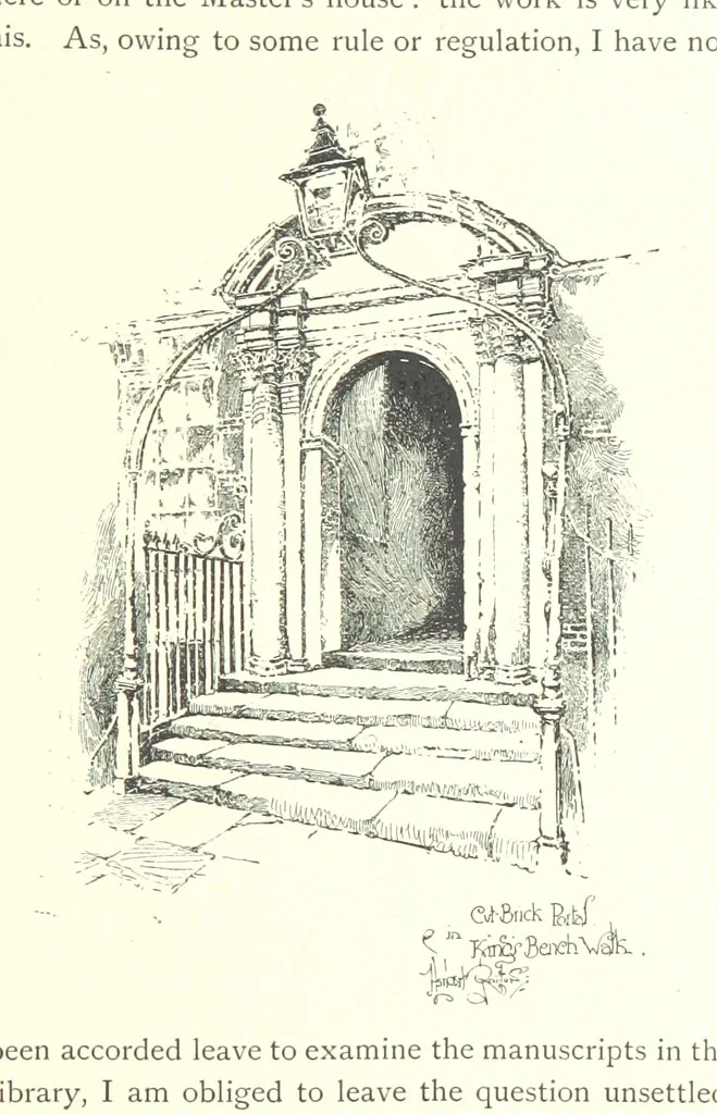An illustration from The Inns of Court and Chancery ... New edition, 1895, leaf 105