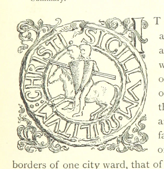 An illustration from The Inns of Court and Chancery ... New edition, 1895, leaf 19