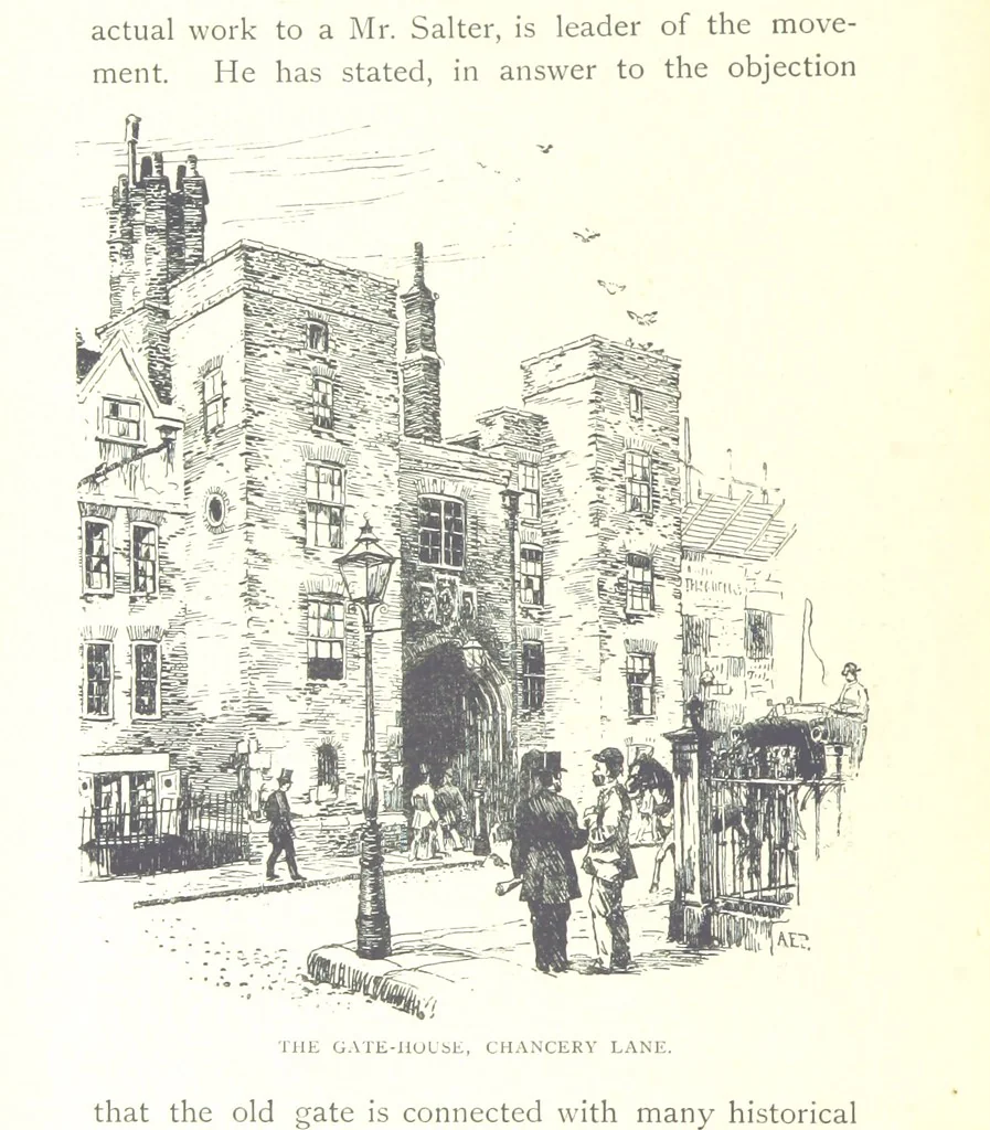 An illustration from The Inns of Court and Chancery ... New edition, 1895, leaf 192