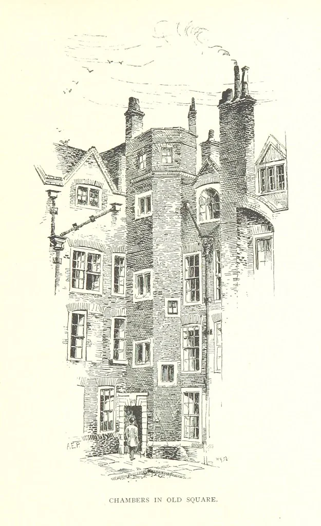 An illustration from The Inns of Court and Chancery ... New edition, 1895, leaf 219