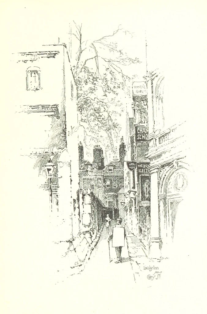 An illustration from The Inns of Court and Chancery ... New edition, 1895, leaf 223