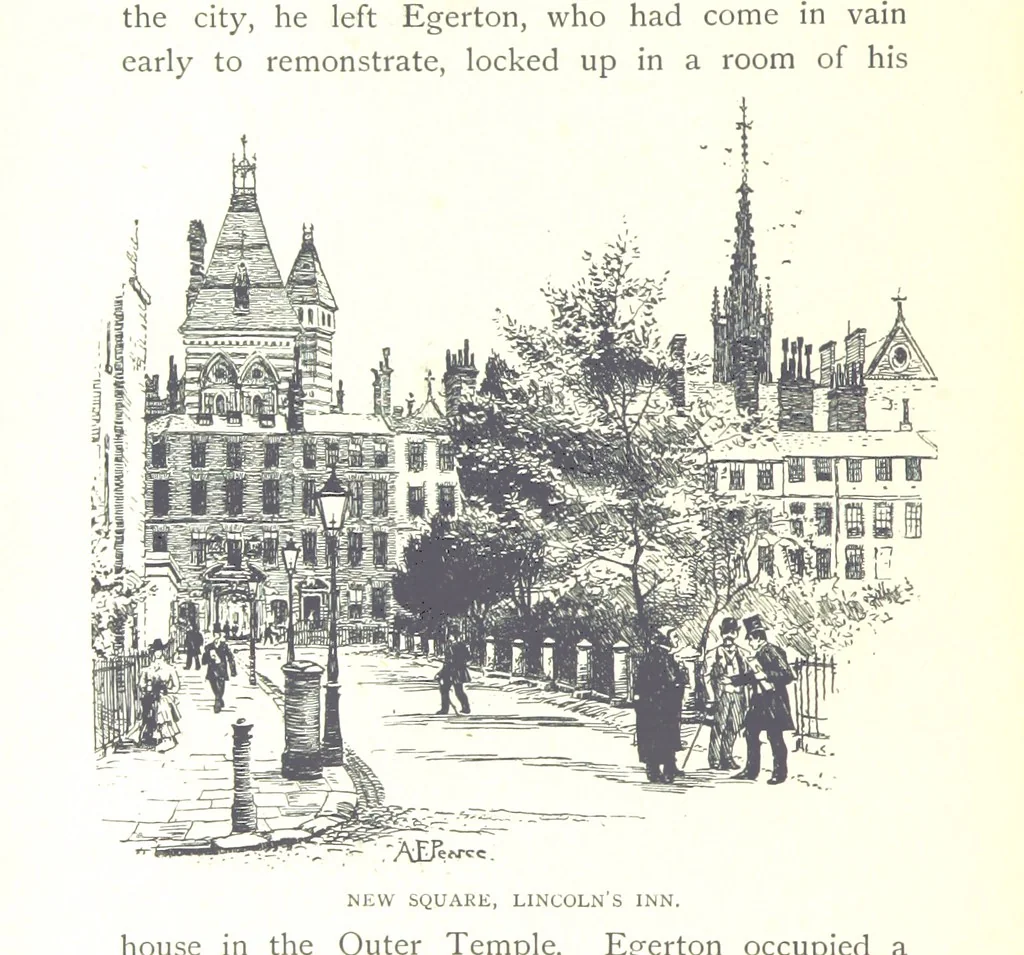 An illustration from The Inns of Court and Chancery ... New edition, 1895, leaf 230