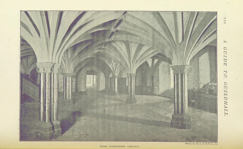An illustration from A Guide to the Guildhall of the City of London. Together with a short account of its historic associations, and the municipal work carried on therein ... Compiled by John James Baddeley, 1898, leaf 120