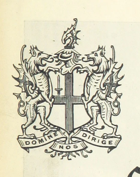 An illustration from A Guide to the Guildhall of the City of London. Together with a short account of its historic associations, and the municipal work carried on therein ... Compiled by John James Baddeley, 1898, leaf 13