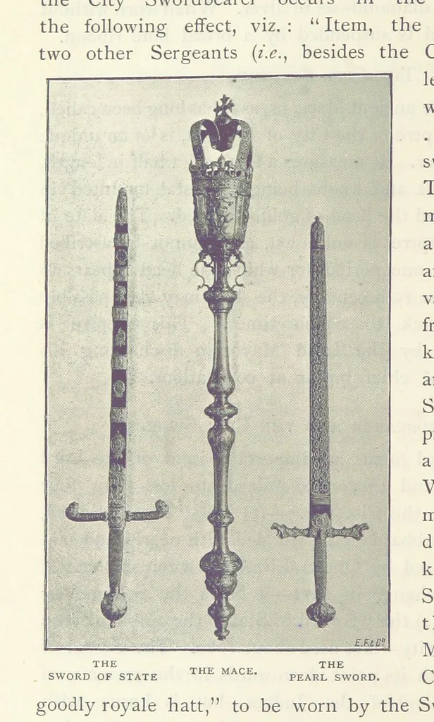An illustration from A Guide to the Guildhall of the City of London. Together with a short account of its historic associations, and the municipal work carried on therein ... Compiled by John James Baddeley, 1898, leaf 140