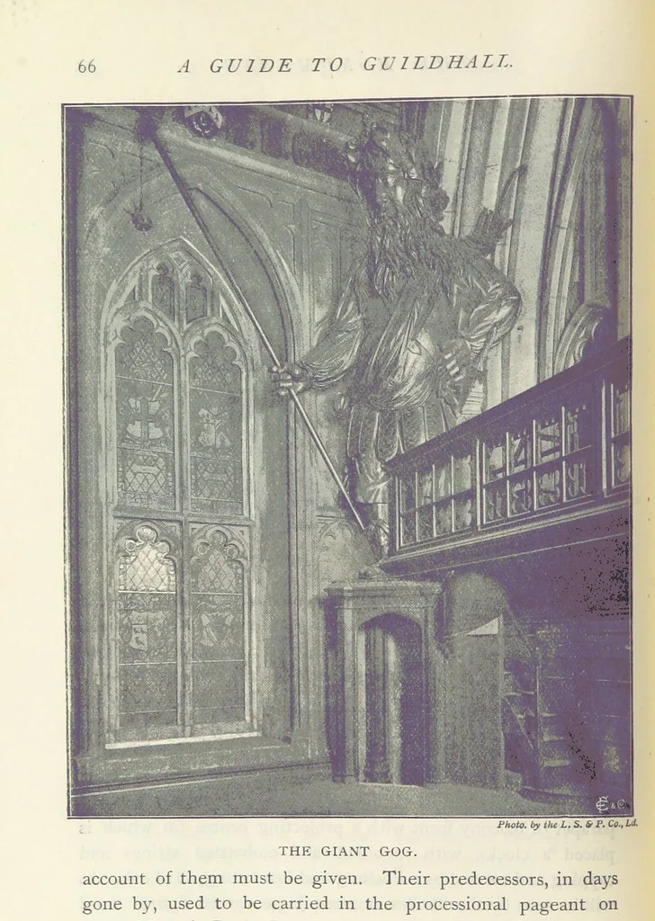 An illustration from A Guide to the Guildhall of the City of London. Together with a short account of its historic associations, and the municipal work carried on therein ... Compiled by John James Baddeley, 1898, leaf 76