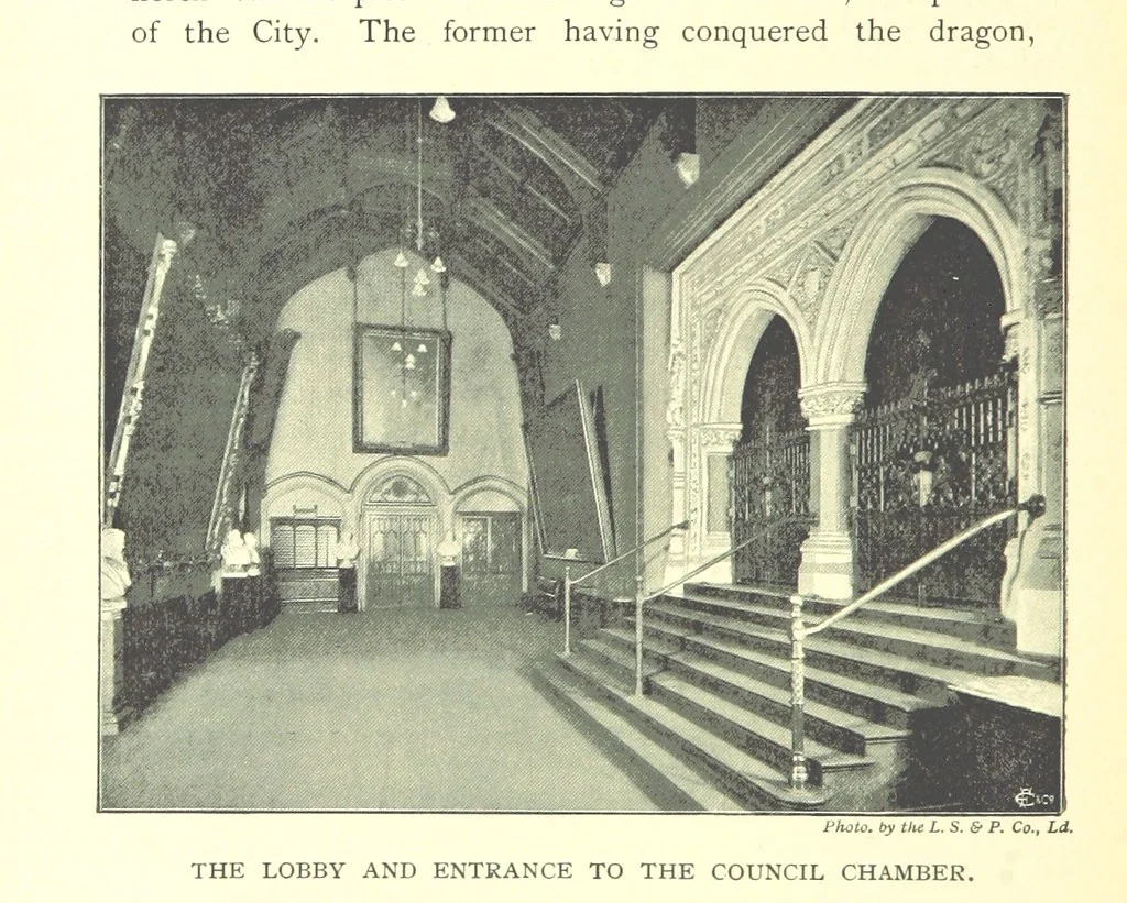 An illustration from A Guide to the Guildhall of the City of London ... Compiled by John James Baddeley, 1898, leaf 82