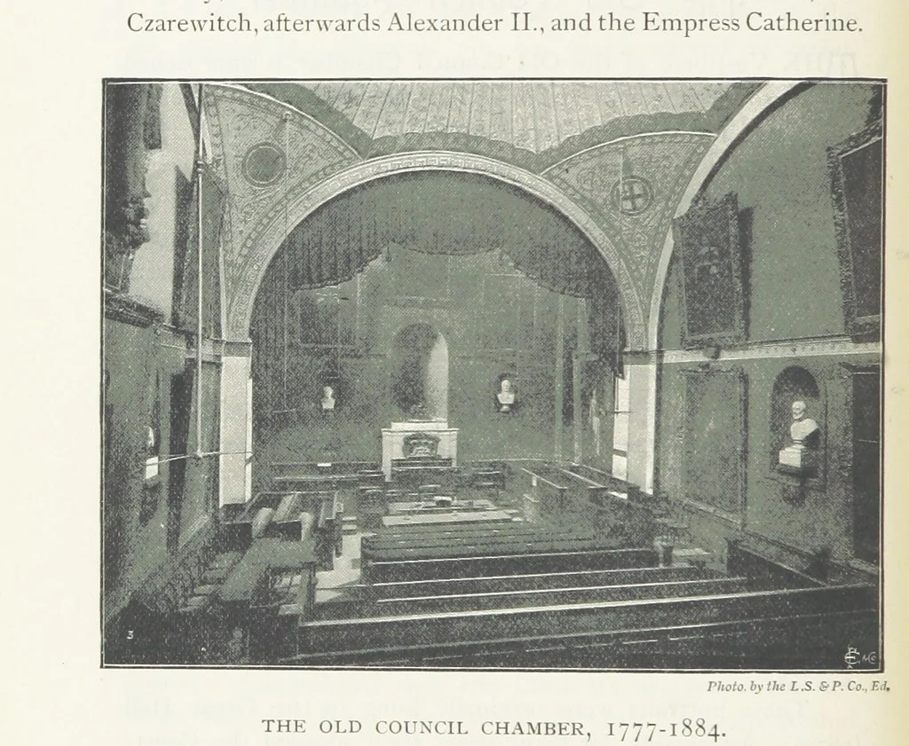 An illustration from The Guildhall of the City of London ... Compiled by John James Baddeley ... Second edition, 1899, leaf 100