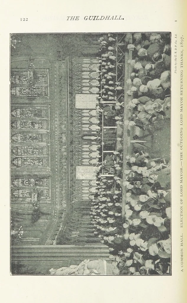 An illustration from The Guildhall of the City of London ... Compiled by John James Baddeley ... Second edition, 1899, leaf 130