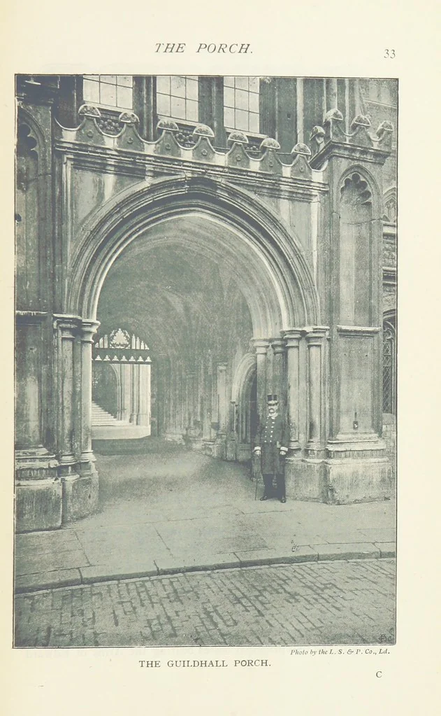 An illustration from The Guildhall of the City of London ... Compiled by John James Baddeley ... Second edition, 1899, leaf 41