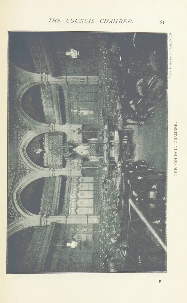 An illustration from The Guildhall of the City of London ... Compiled by John James Baddeley ... Second edition, 1899, leaf 89