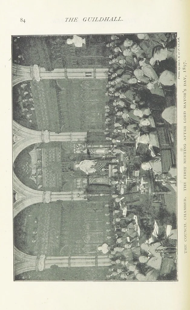 An illustration from The Guildhall of the City of London ... Compiled by John James Baddeley ... Second edition, 1899, leaf 92