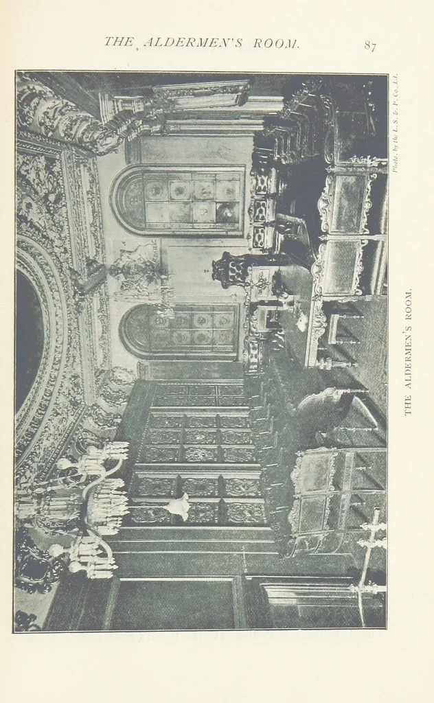 An illustration from The Guildhall of the City of London ... Compiled by John James Baddeley ... Second edition, 1899, leaf 95