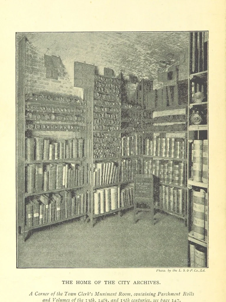 An illustration from The Guildhall of the City of London, etc, 1899, leaf 6