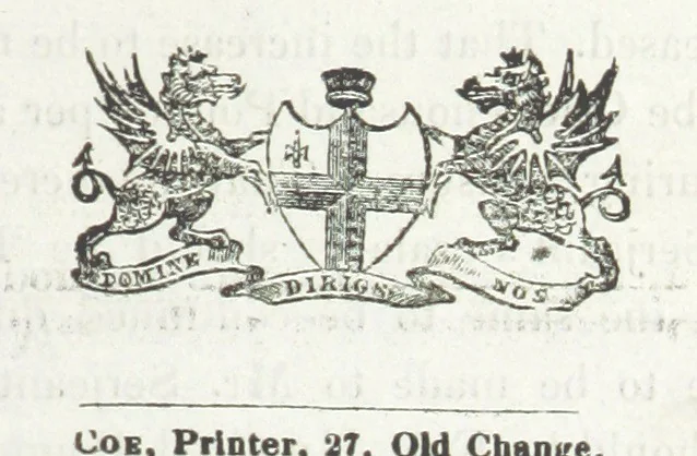 An illustration from Minutes of the proceedings of the Court of Common Council, 1823(-1845), 1824, leaf 27