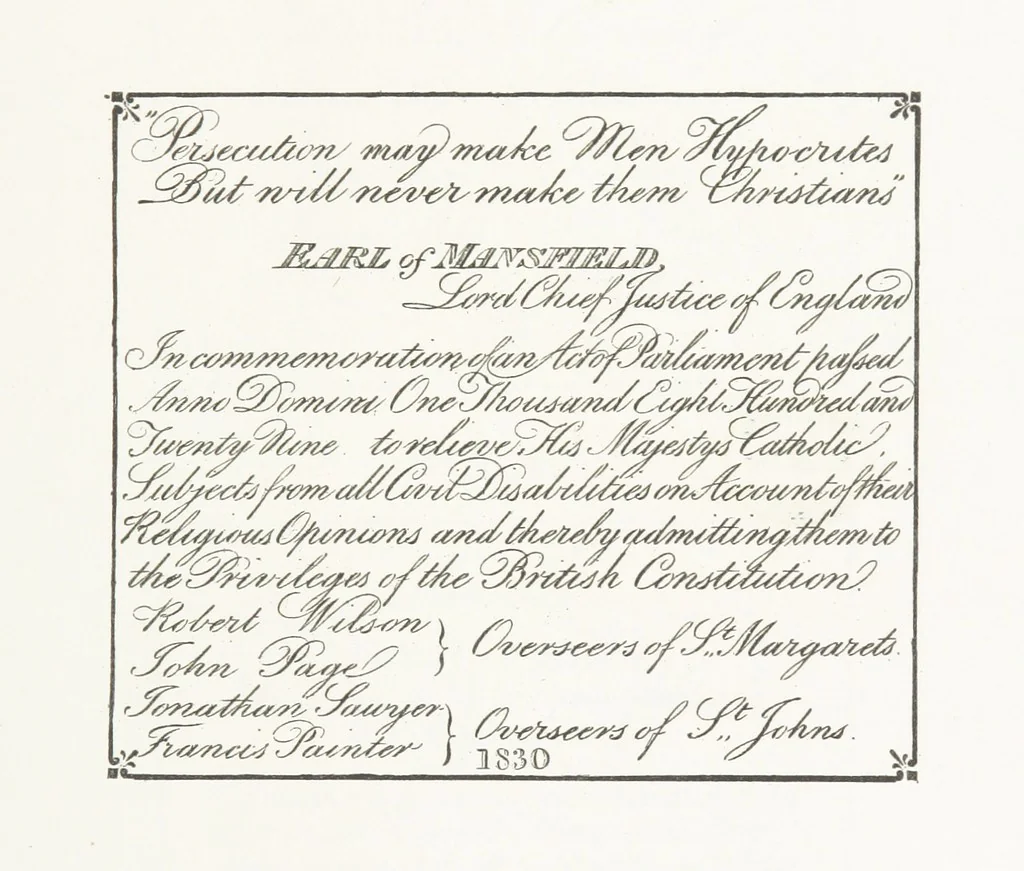 An illustration from A Description of the Westminster Tobacco Box ... Compiled by [John E. Smith, for] the Overseers for 1887, etc. (Pt. I. A reproduction of the ... account, engravings ... published in ... 1824; Pt. II. Notes on the office of Overseer; extracts from the accounts of the overseers ... 1561-1590; ... copies of the inscriptions ... & ornaments ... to 1887, etc.), 1887, leaf 135