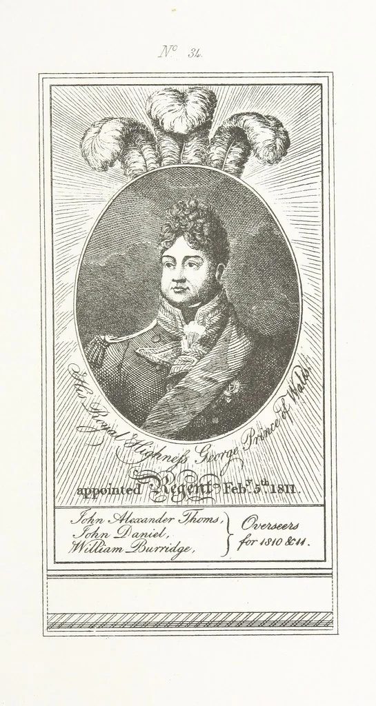 An illustration from A Description of the Westminster Tobacco Box ... Compiled by [John E. Smith, for] the Overseers for 1887, etc. (Pt. I. A reproduction of the ... account, engravings ... published in ... 1824; Pt. II. Notes on the office of Overseer; extracts from the accounts of the overseers ... 1561-1590; ... copies of the inscriptions ... & ornaments ... to 1887, etc.), 1887, leaf 75