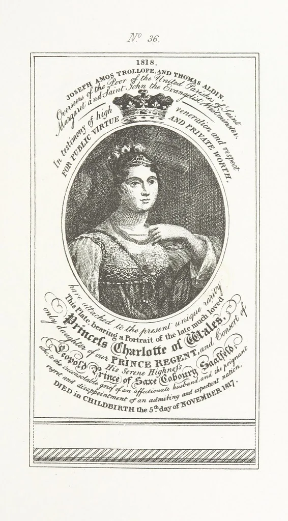 An illustration from A Description of the Westminster Tobacco Box ... Compiled by [John E. Smith, for] the Overseers for 1887, etc. (Pt. I. A reproduction of the ... account, engravings ... published in ... 1824; Pt. II. Notes on the office of Overseer; extracts from the accounts of the overseers ... 1561-1590; ... copies of the inscriptions ... & ornaments ... to 1887, etc.), 1887, leaf 79