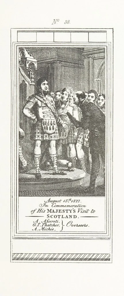 An illustration from A Description of the Westminster Tobacco Box ... Compiled by [John E. Smith, for] the Overseers for 1887, etc. (Pt. I. A reproduction of the ... account, engravings ... published in ... 1824; Pt. II. Notes on the office of Overseer; extracts from the accounts of the overseers ... 1561-1590; ... copies of the inscriptions ... & ornaments ... to 1887, etc.), 1887, leaf 83