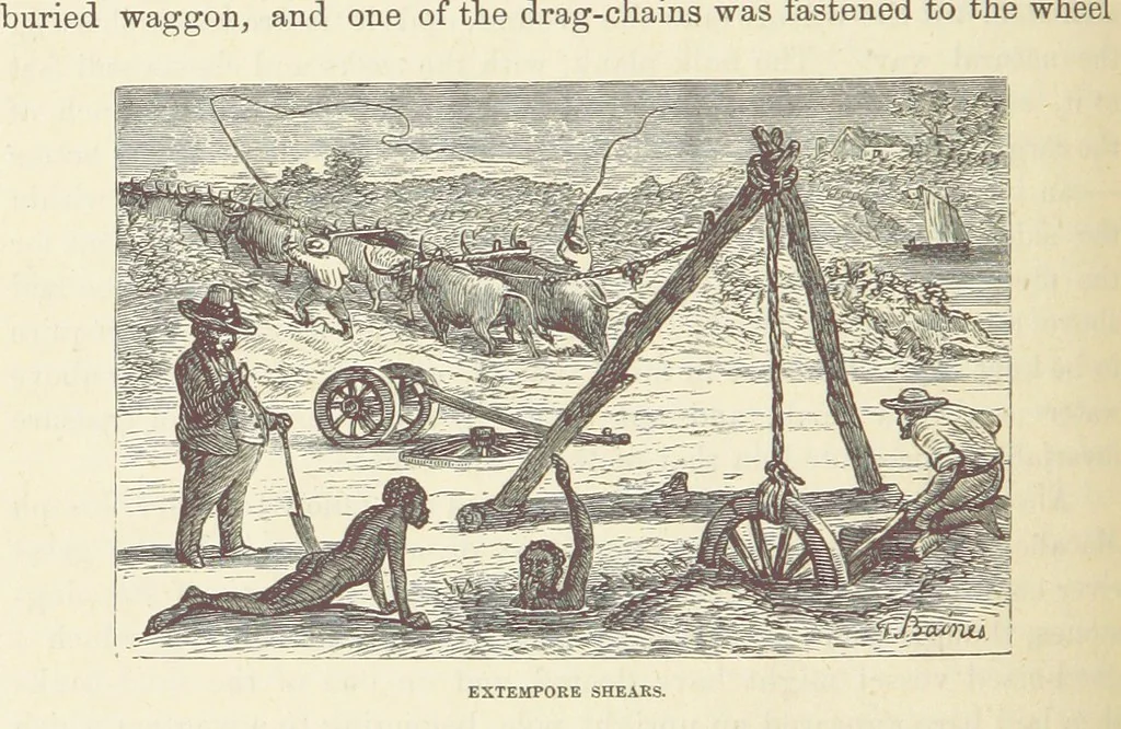 An illustration from Shifts and Expedients of Camp Life, Travels, etc, 1876, leaf 148