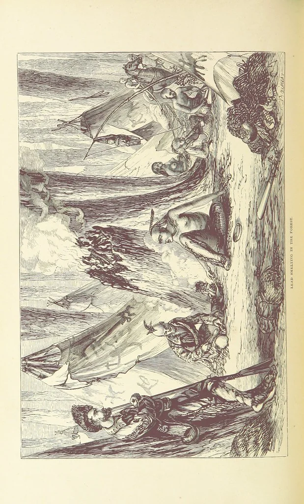 An illustration from Shifts and Expedients of Camp Life, Travels, etc, 1876, leaf 222