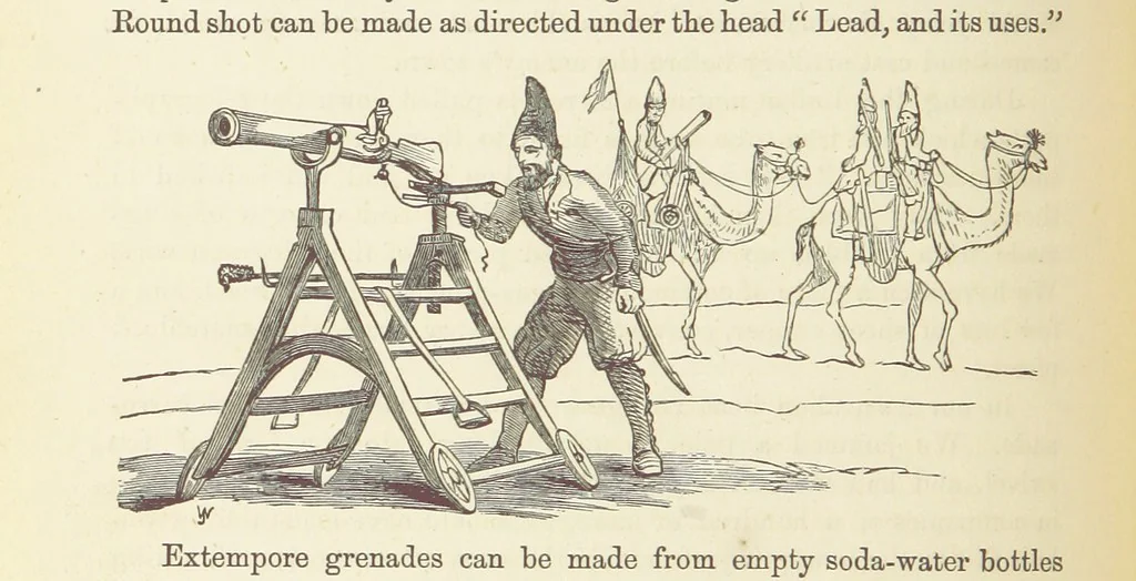 An illustration from Shifts and Expedients of Camp Life, Travels, etc, 1876, leaf 240