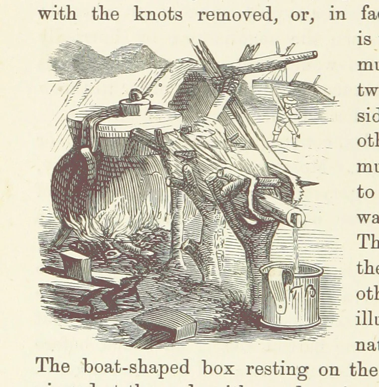 An illustration from Shifts and Expedients of Camp Life, Travels, etc, 1876, leaf 476