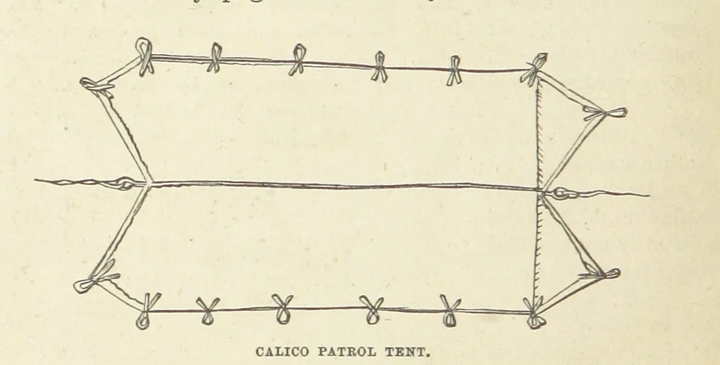 An illustration from Shifts and Expedients of Camp Life, Travels, etc, 1876, leaf 64
