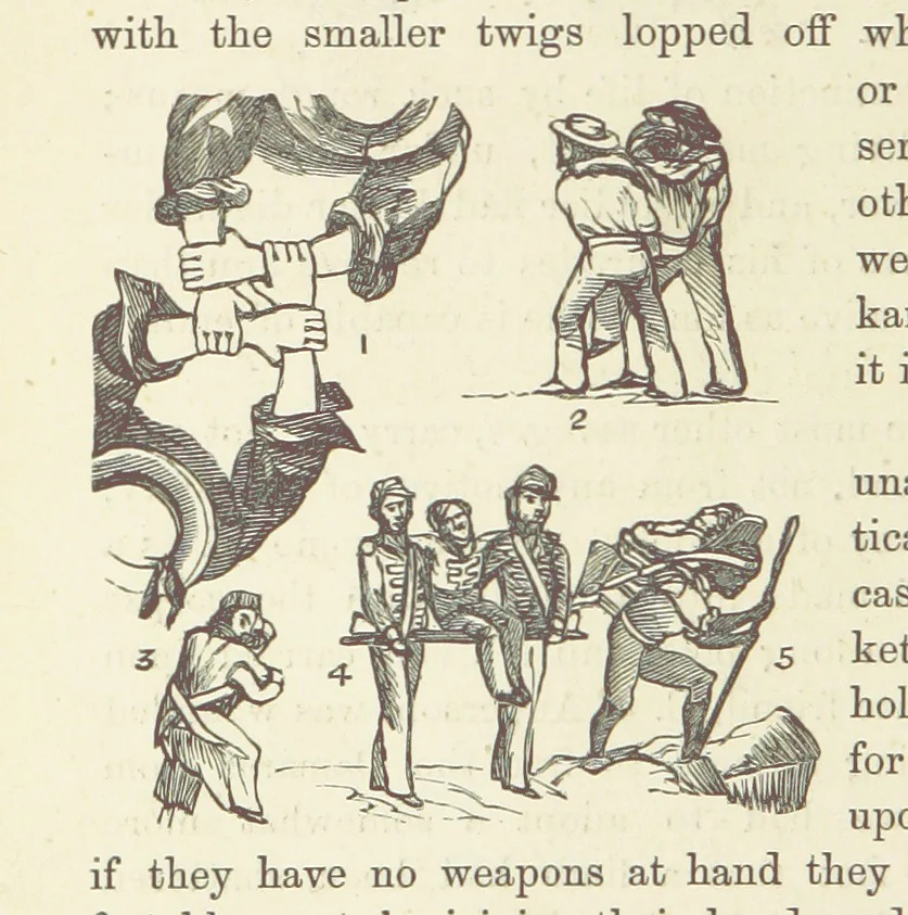 An illustration from Shifts and Expedients of Camp Life, Travels, etc, 1876, leaf 648