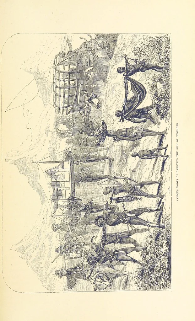An illustration from Shifts and Expedients of Camp Life, Travels, etc, 1876, leaf 649