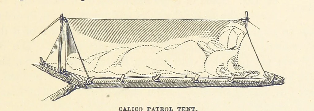 An illustration from Shifts and Expedients of Camp Life, Travels, etc, 1876, leaf 67