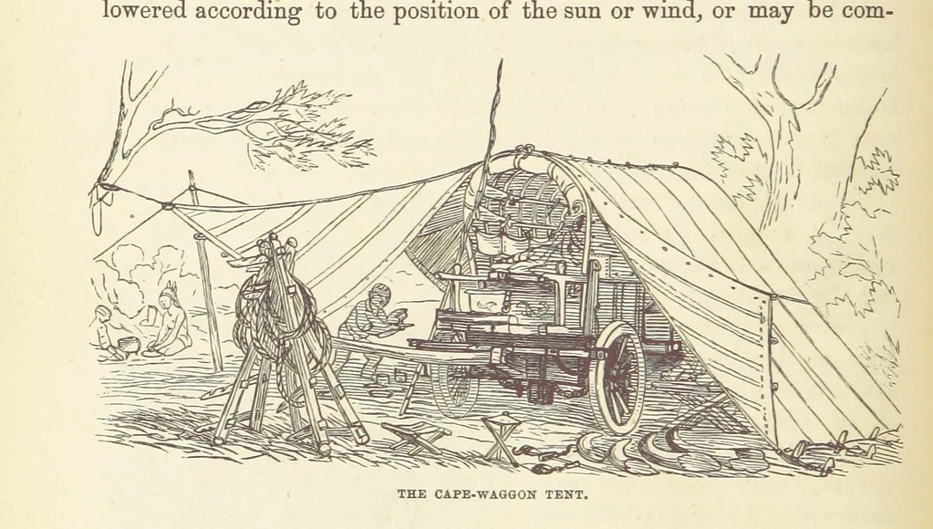An illustration from Shifts and Expedients of Camp Life, Travels, etc, 1876, leaf 70