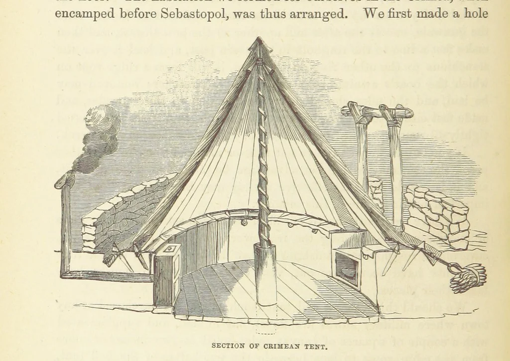 An illustration from Shifts and Expedients of Camp Life, Travels, etc, 1876, leaf 72
