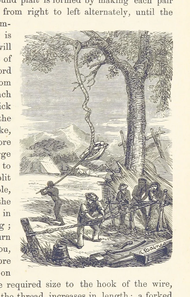 An illustration from Shifts and Expedients of Camp Life, Travels, etc, 1876, leaf 737