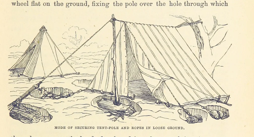 An illustration from Shifts and Expedients of Camp Life, Travels, etc, 1876, leaf 75