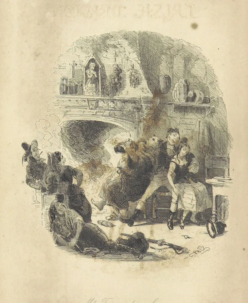 An illustration from Charles O'Malley, the Irish Dragoon. Edited by Harry Lorrequer; ... with illustrations by Phiz [i.e. H. K. Browne], 1841, leaf 14