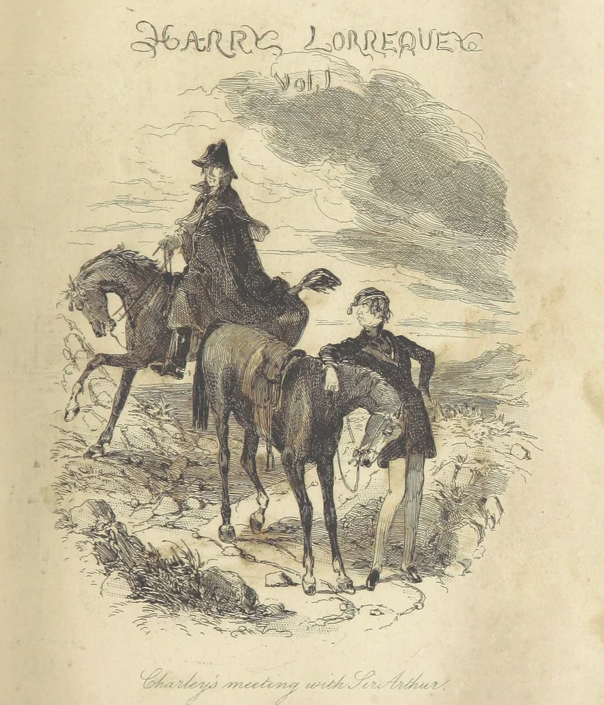 An illustration from Charles O'Malley, the Irish Dragoon. Edited by Harry Lorrequer; ... with illustrations by Phiz [i.e. H. K. Browne], 1841, leaf 15