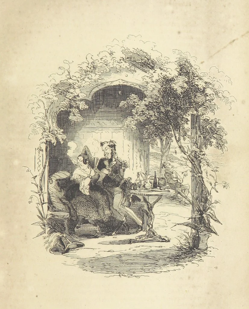An illustration from Charles O'Malley, the Irish Dragoon. Edited by Harry Lorrequer; ... with illustrations by Phiz [i.e. H. K. Browne], 1841, leaf 259