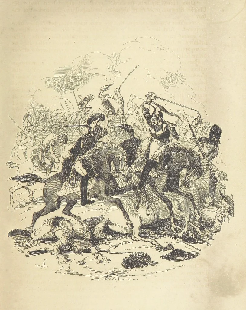 An illustration from Charles O'Malley, the Irish Dragoon. Edited by Harry Lorrequer; ... with illustrations by Phiz [i.e. H. K. Browne], 1841, leaf 307